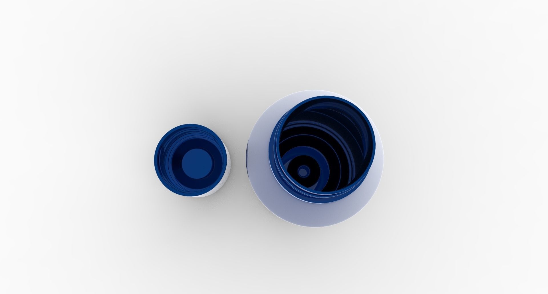Blue Water Bottle Model WB2 3D print model_2