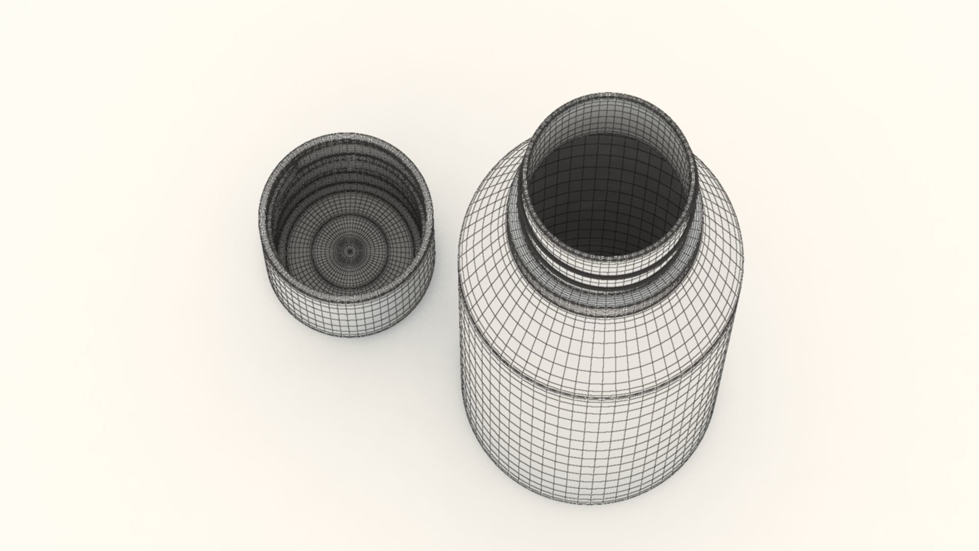 Green Water Bottle Model WB2 3D print model_8