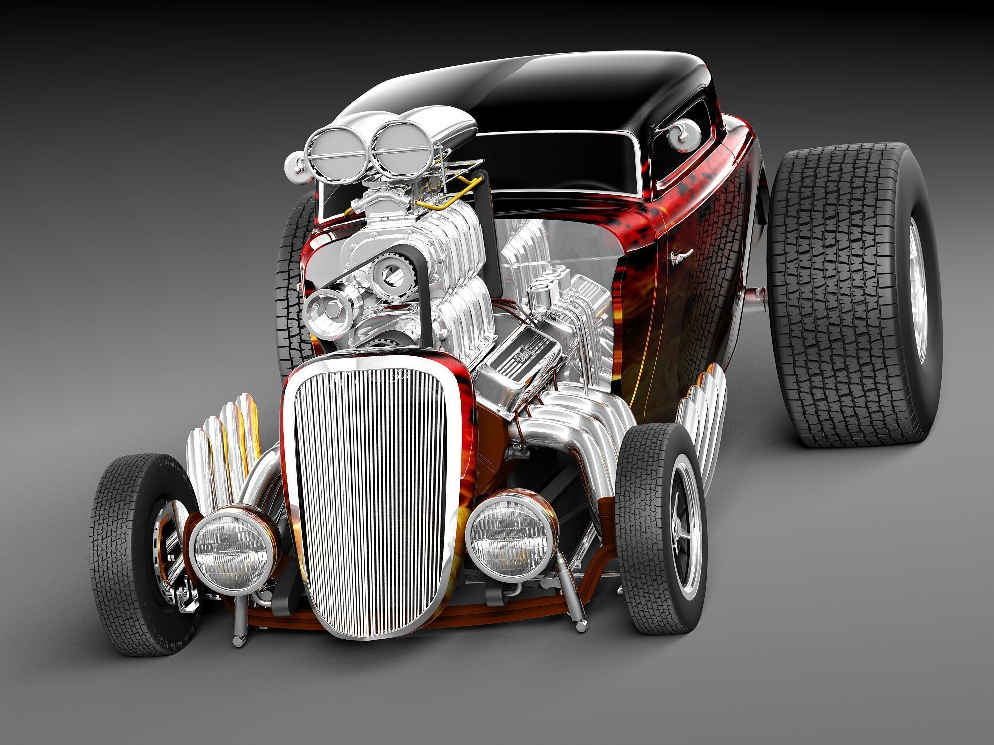 1934 HotRod Custom 3D model_1