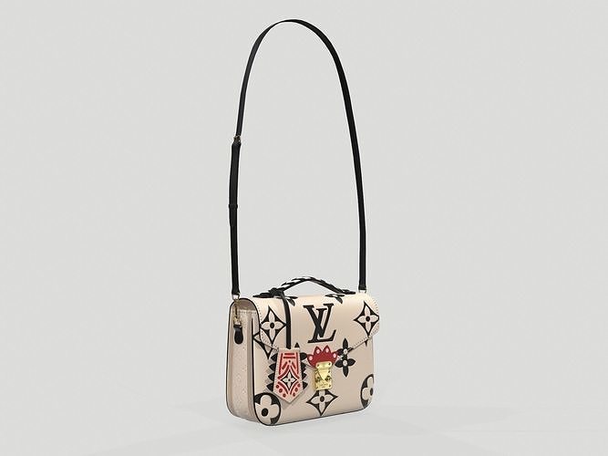 Louis Vuitton Crafty Pochette Metis Bag Cream Low-poly 3D model