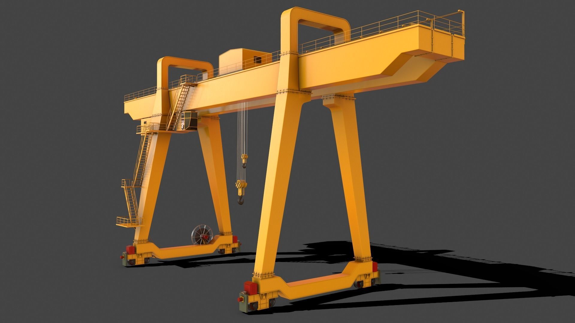 PBR Double Girder Gantry Crane V1 - Multi color Pack 3D Model Collection_19