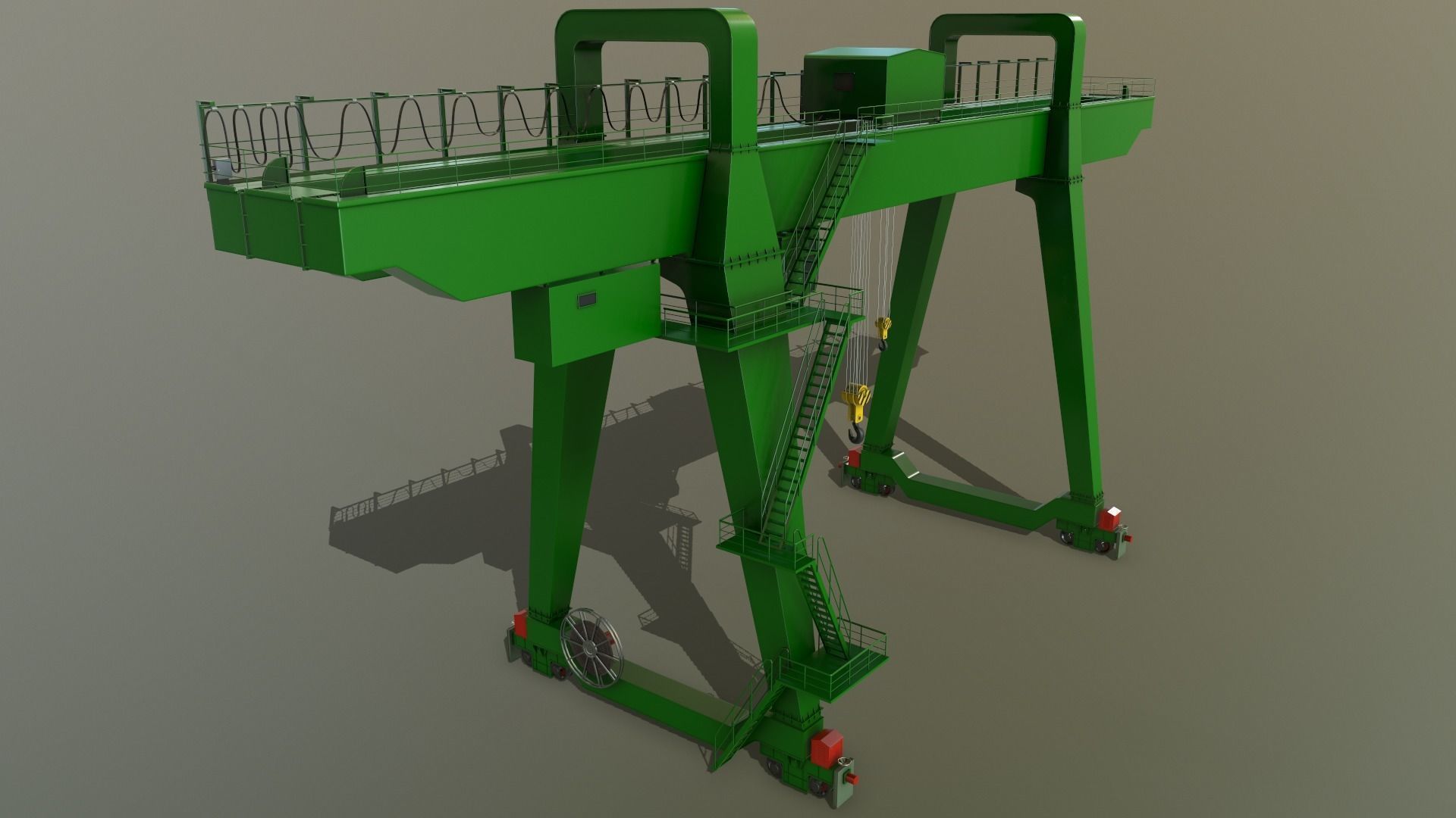 PBR Double Girder Gantry Crane V1 - Multi color Pack 3D Model Collection_42