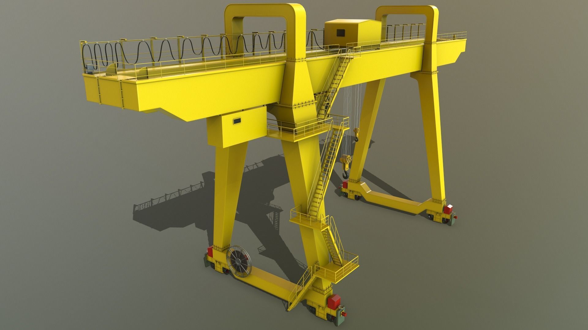 PBR Double Girder Gantry Crane V1 - Multi color Pack 3D Model Collection_50