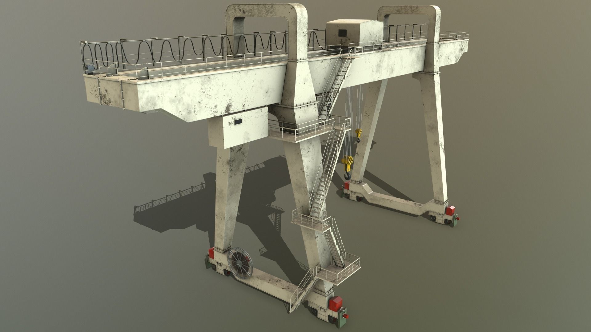PBR Double Girder Gantry Crane V1 - Multi color Pack 3D Model Collection_53