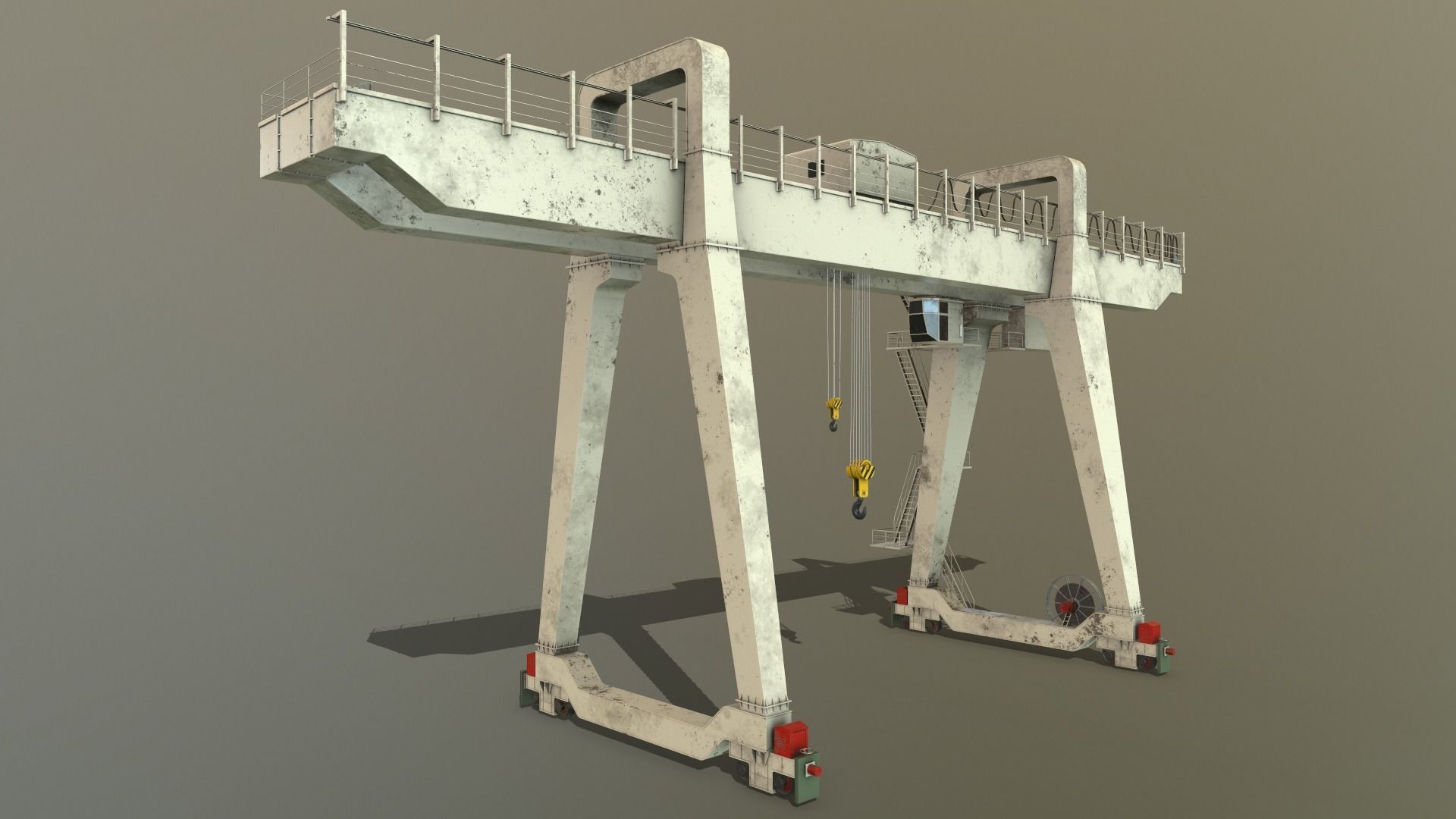 PBR Double Girder Gantry Crane V1 - Multi color Pack 3D Model Collection_97
