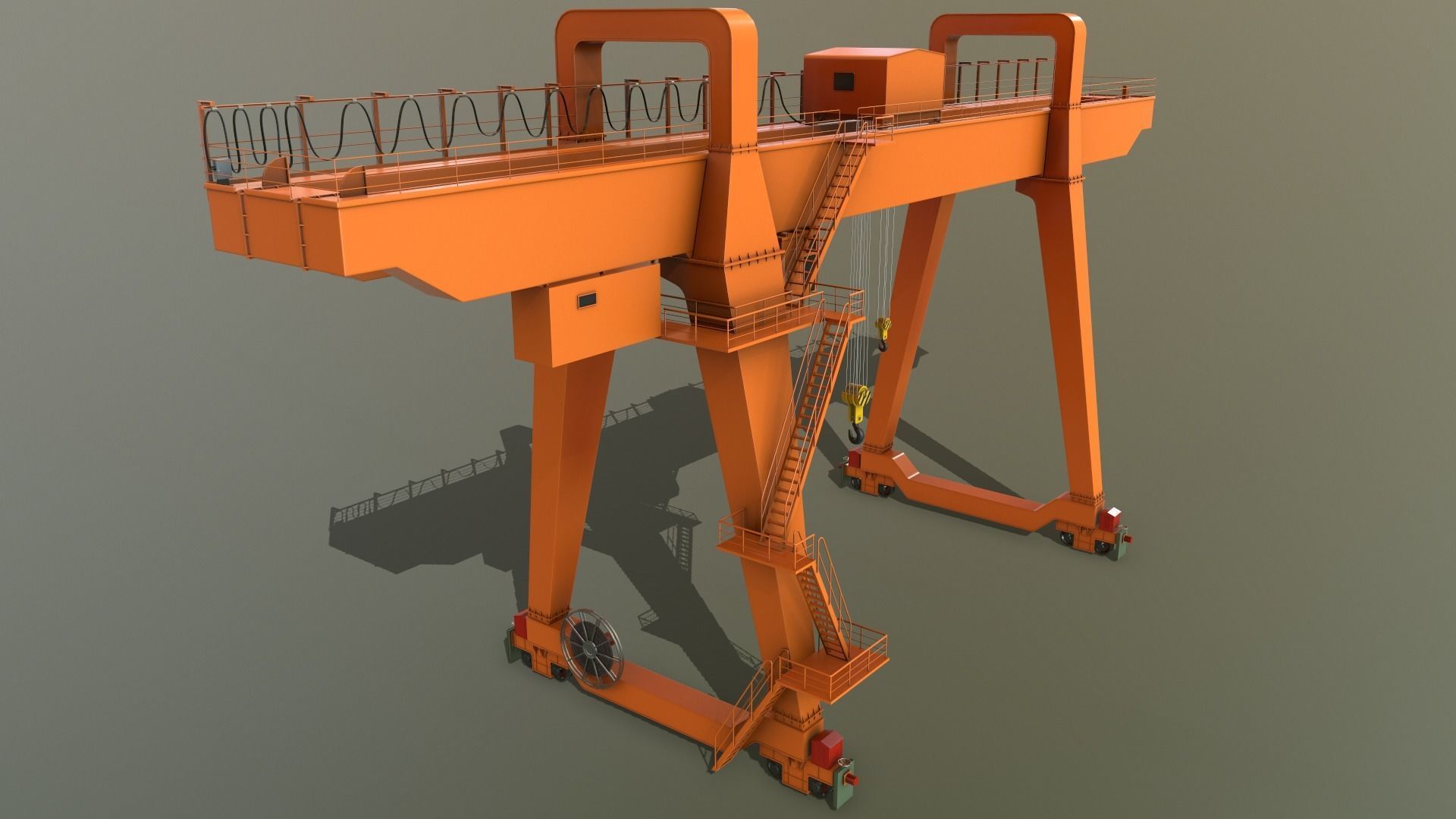 PBR Double Girder Gantry Crane V1 - Multi color Pack 3D Model Collection_44