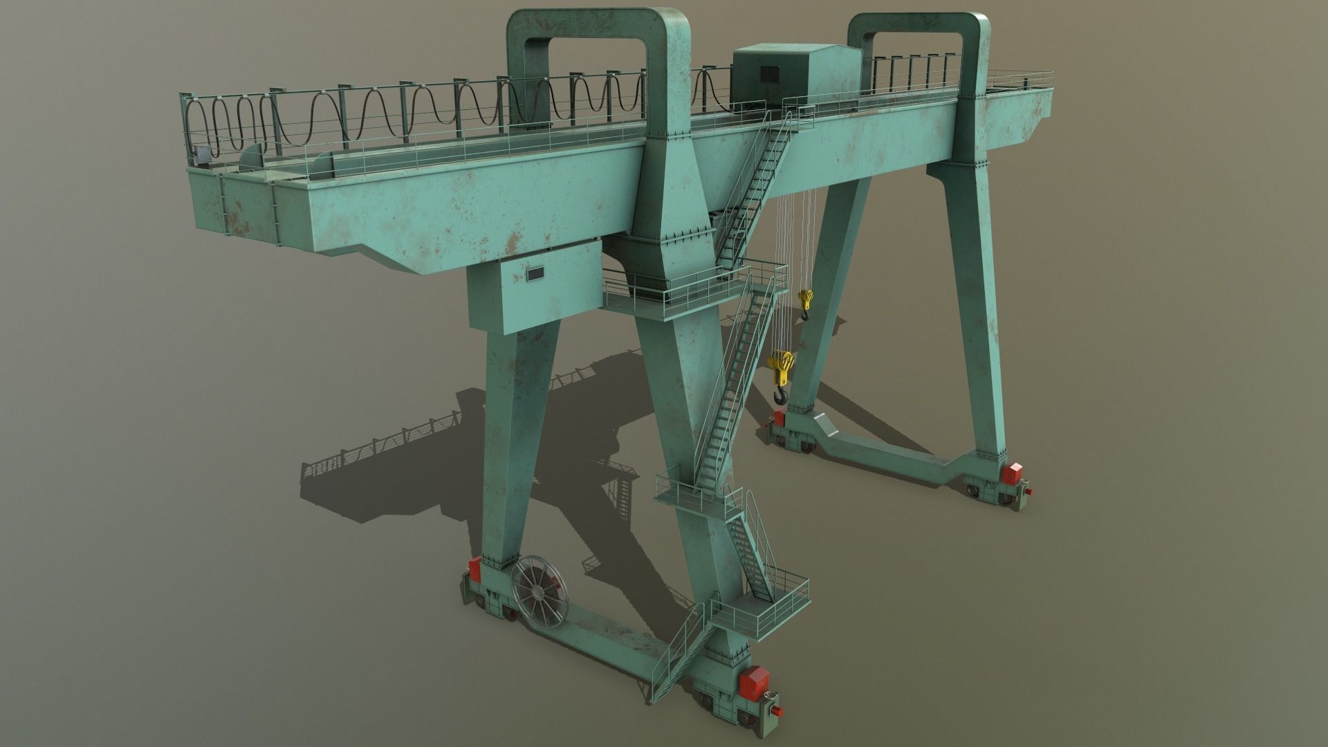 PBR Double Girder Gantry Crane V1 - Multi color Pack 3D Model Collection_41