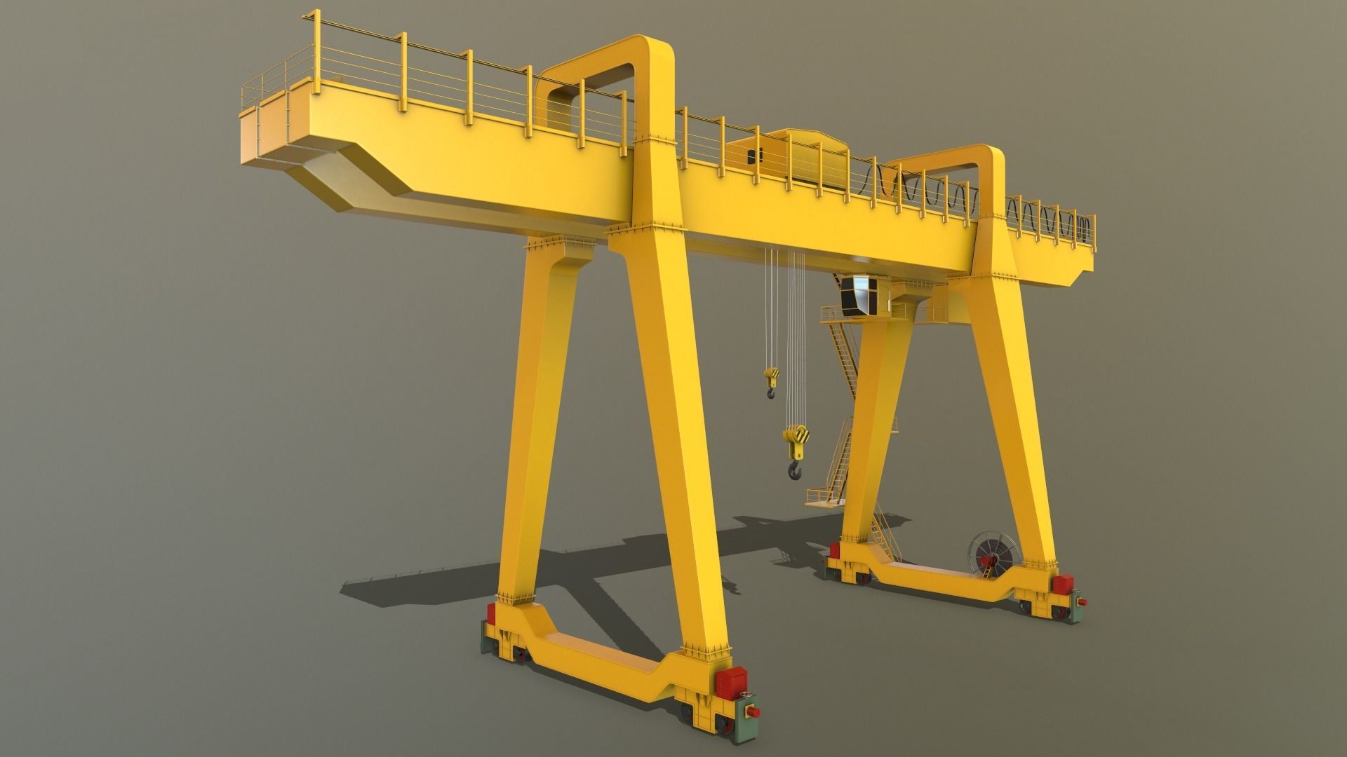 PBR Double Girder Gantry Crane V1 - Multi color Pack 3D Model Collection_92