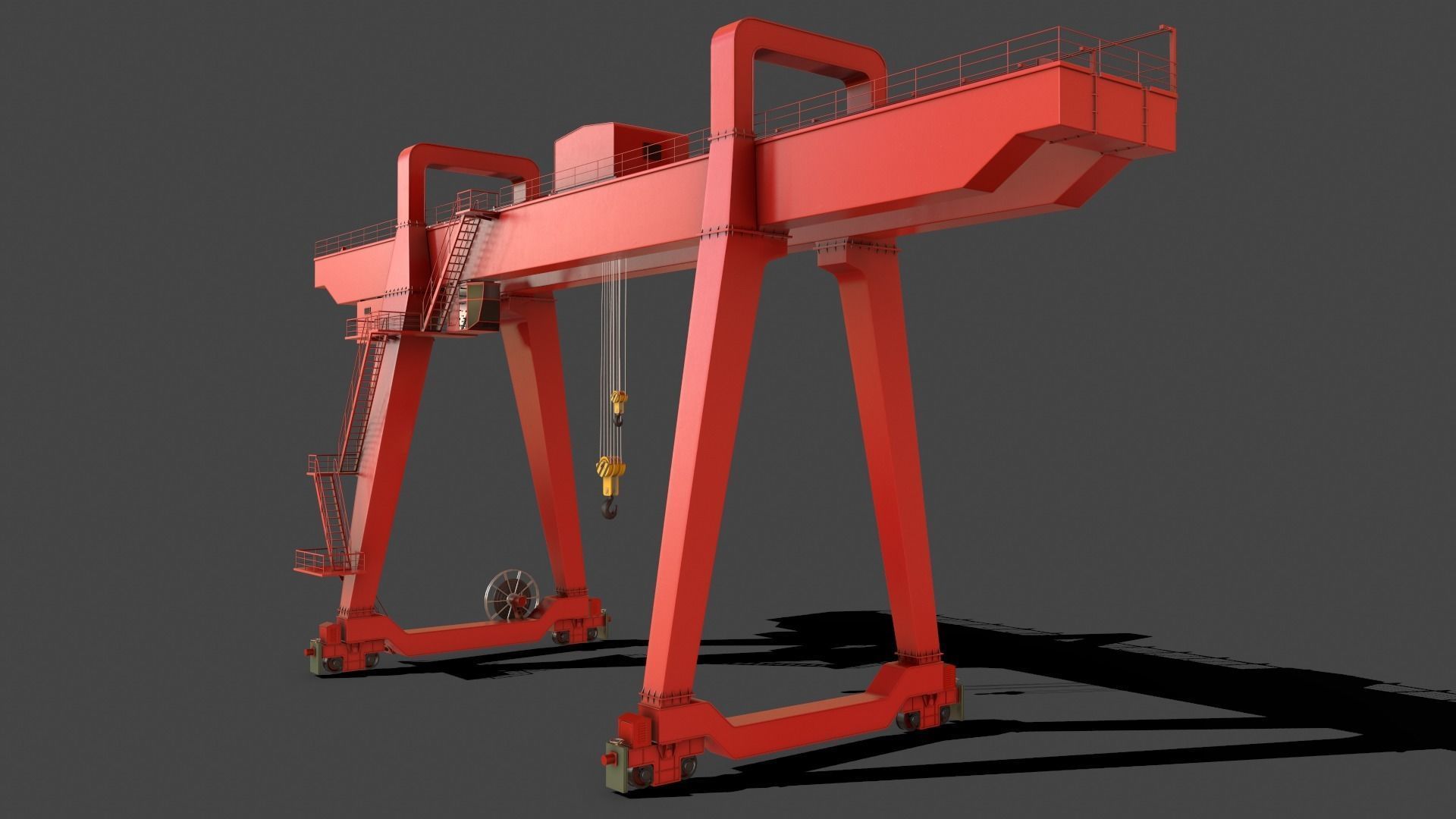 PBR Double Girder Gantry Crane V1 - Multi color Pack 3D Model Collection_20