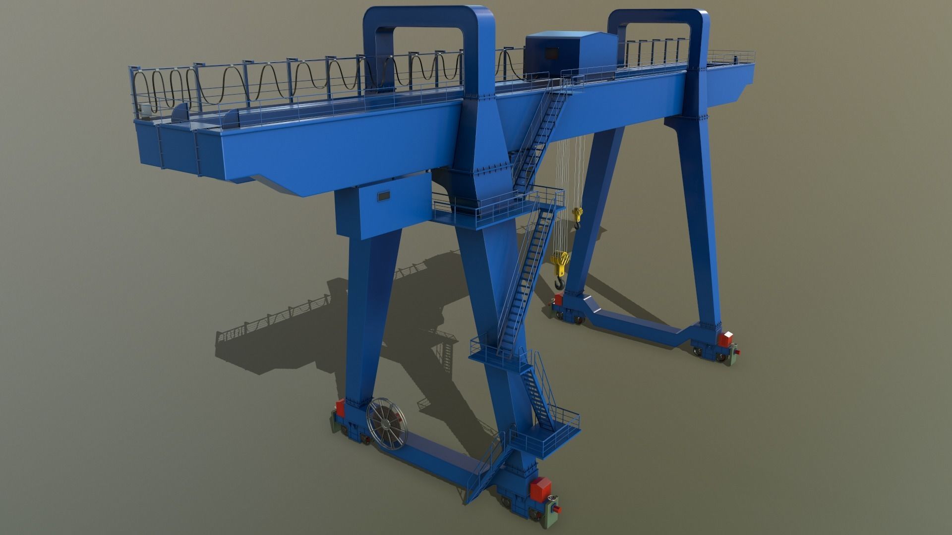 PBR Double Girder Gantry Crane V1 - Multi color Pack 3D Model Collection_36