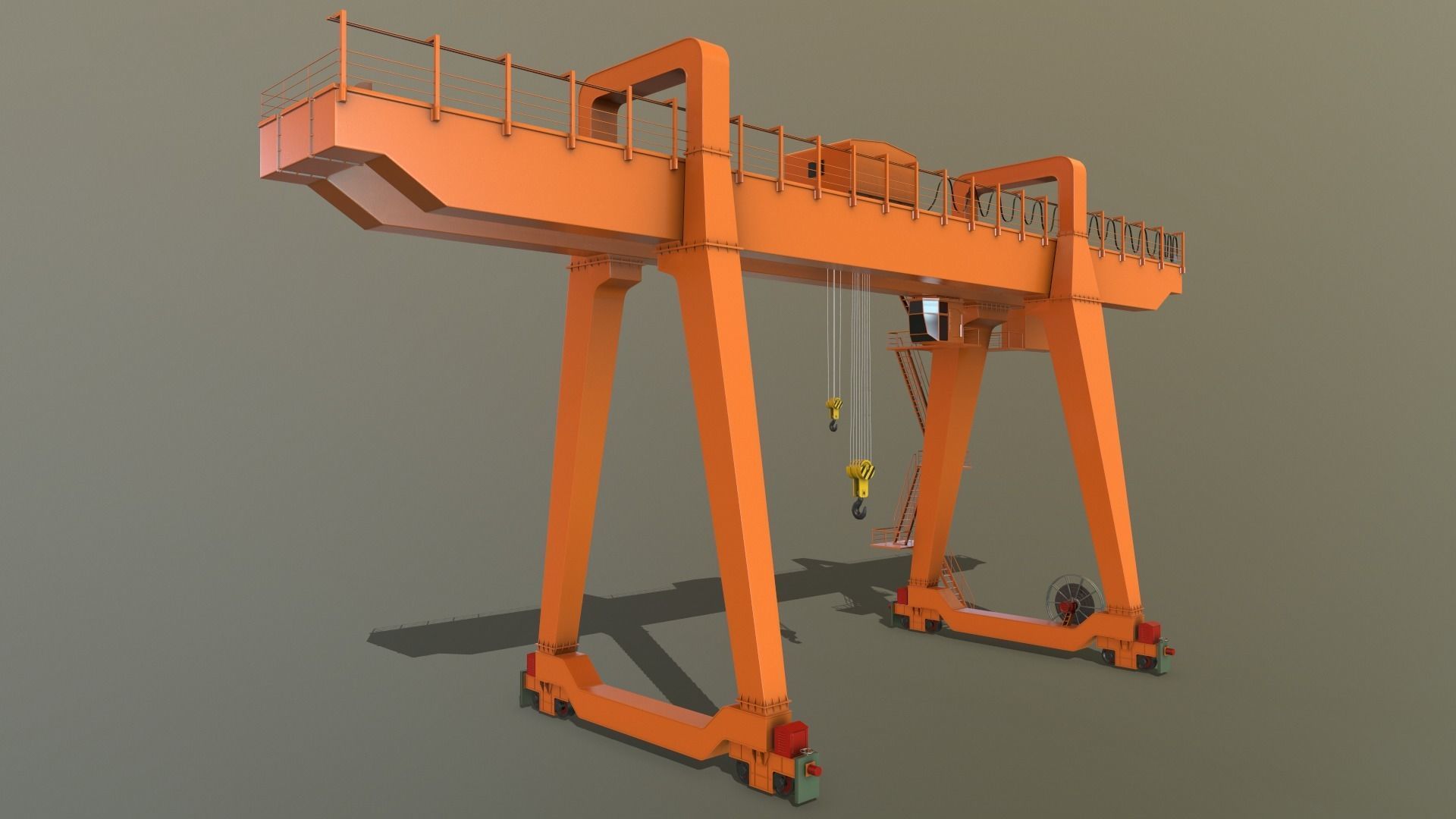 PBR Double Girder Gantry Crane V1 - Multi color Pack 3D Model Collection_88