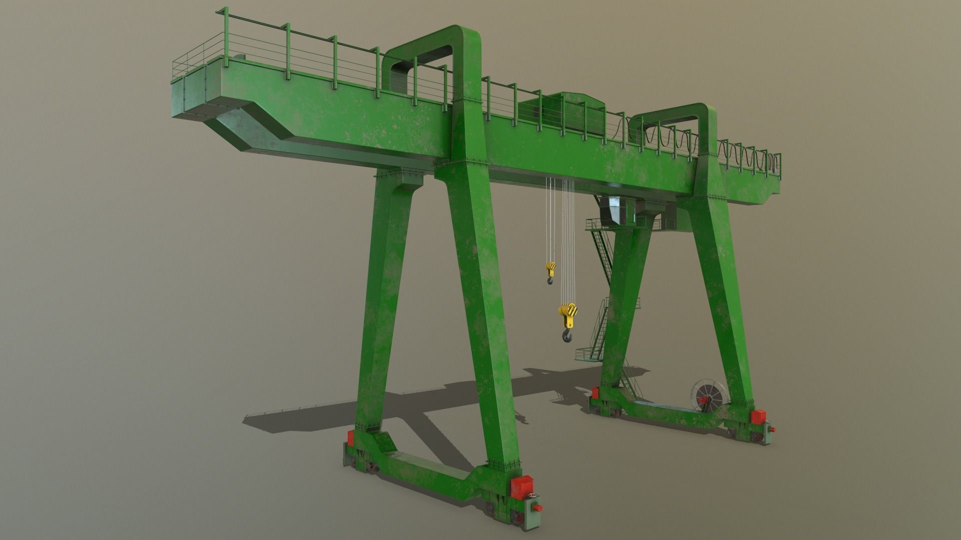 PBR Double Girder Gantry Crane V1 - Multi color Pack 3D Model Collection_87