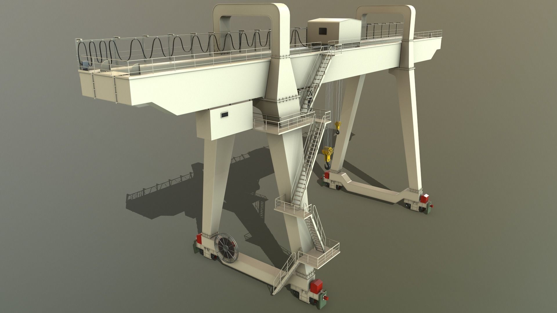 PBR Double Girder Gantry Crane V1 - Multi color Pack 3D Model Collection_52