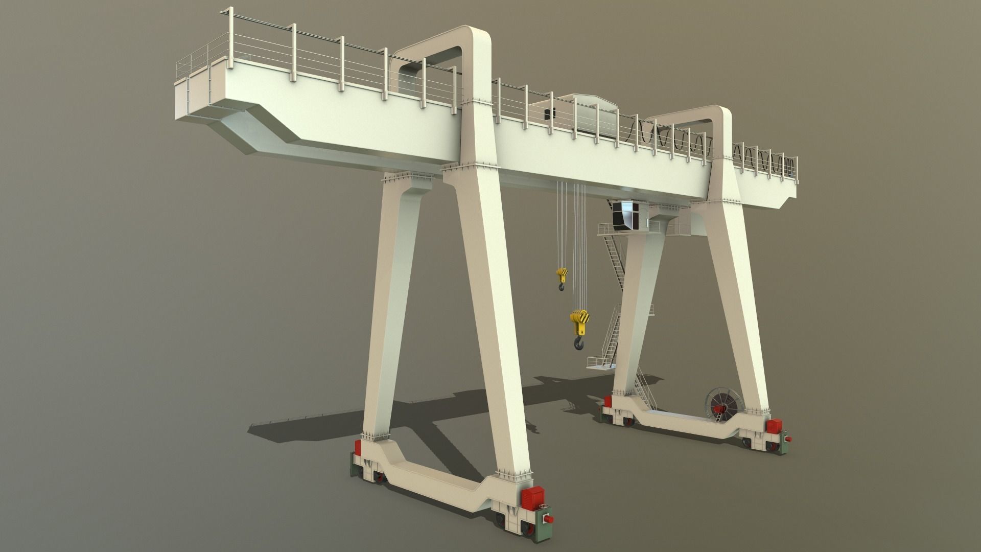 PBR Double Girder Gantry Crane V1 - Multi color Pack 3D Model Collection_96