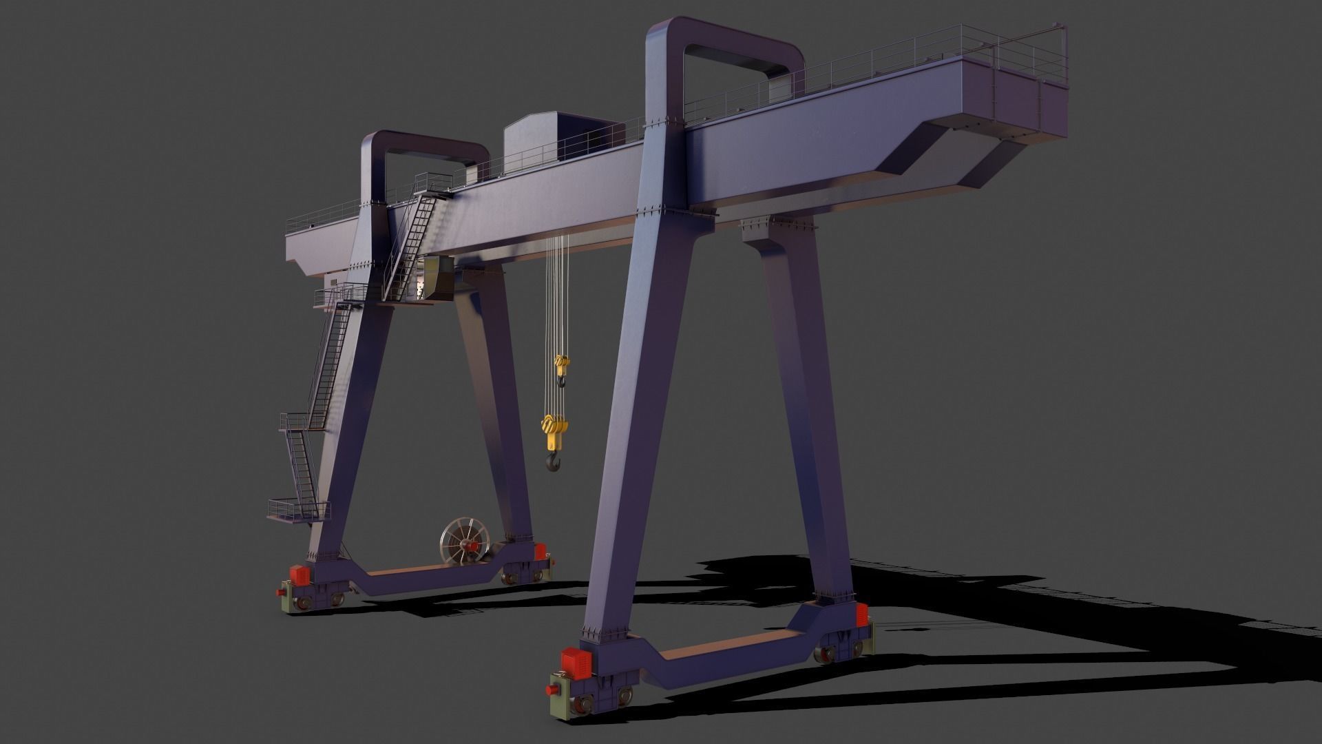 PBR Double Girder Gantry Crane V1 - Multi color Pack 3D Model Collection_22