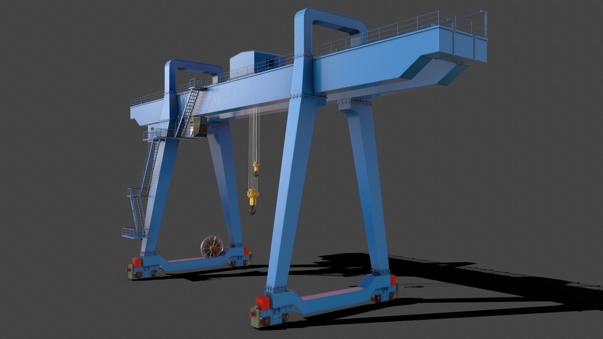 PBR Double Girder Gantry Crane V1 - Multi color Pack 3D Model Collection_15