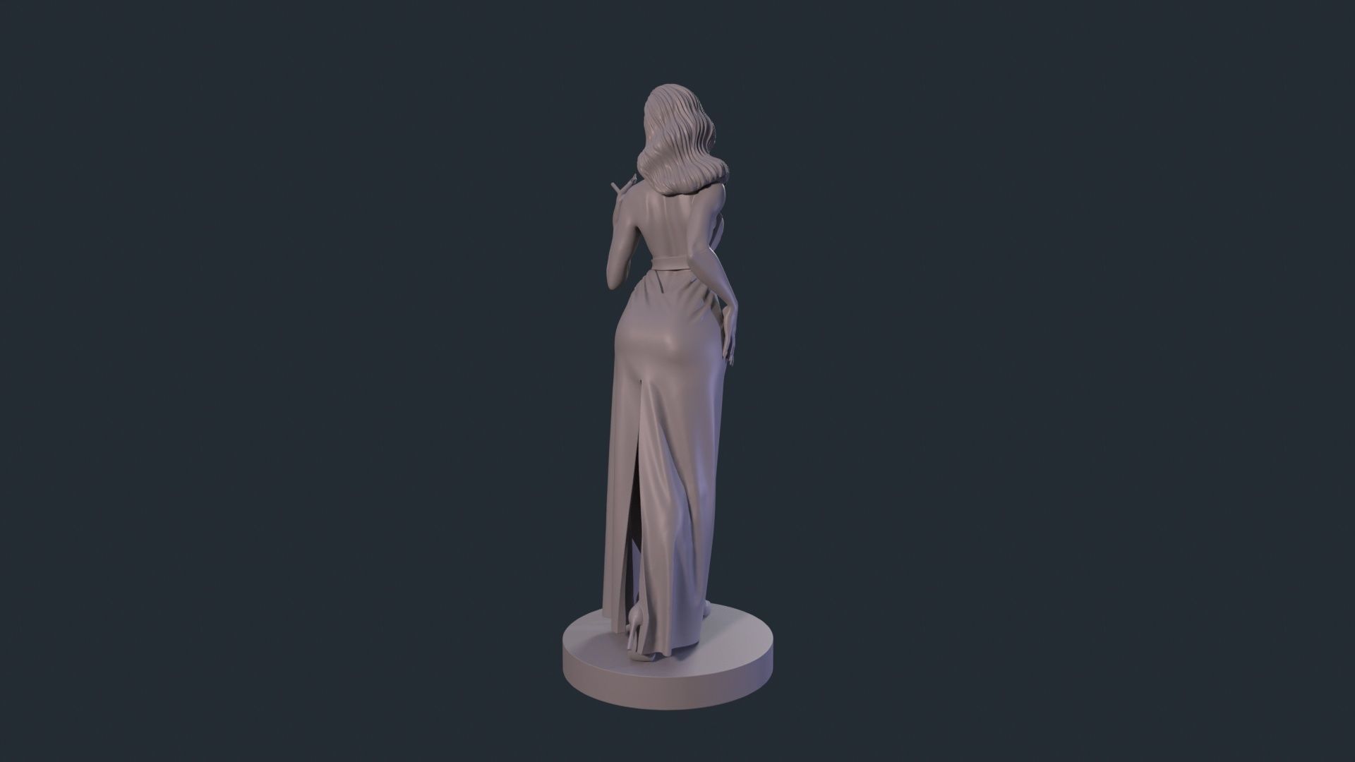 Noir woman 3D print model_5