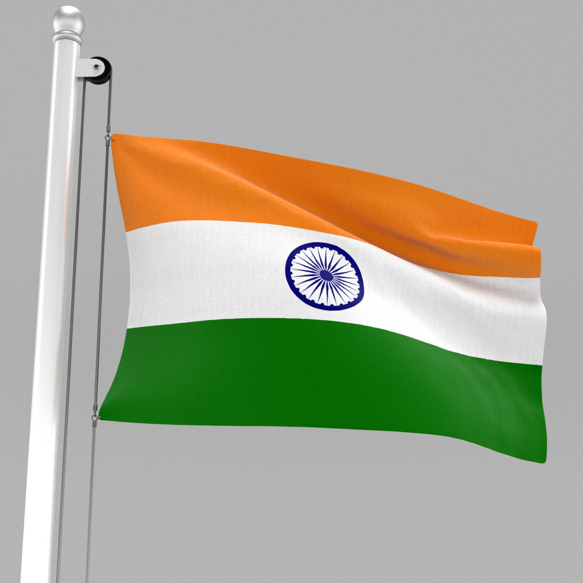 Flag of India 3D model_3