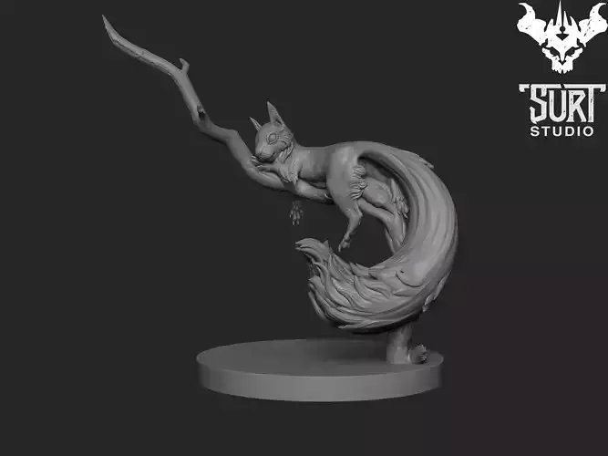 Ratatoskr statue of fox