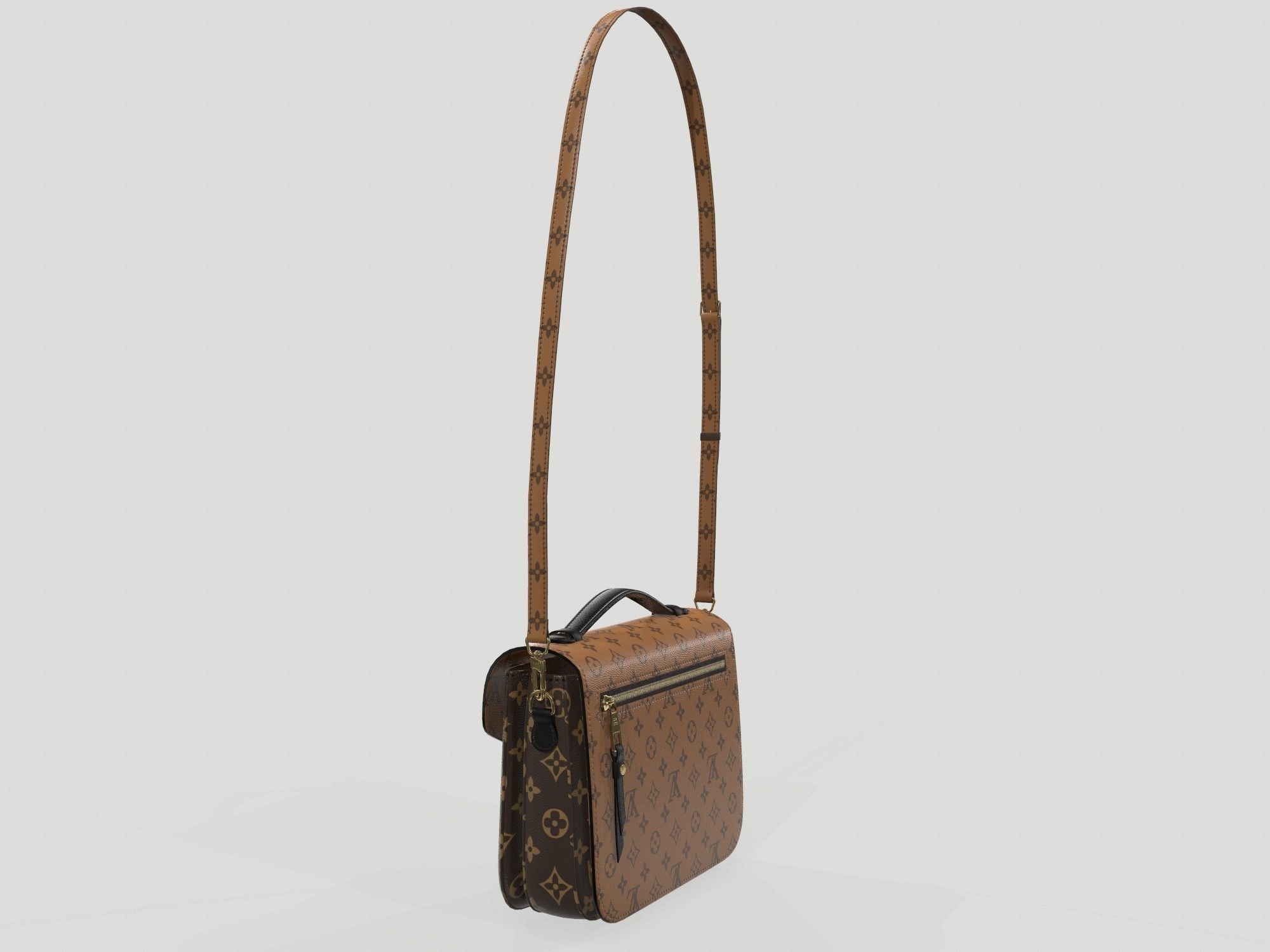 Louis Vuitton Pochette Metis Bag Reverse Monogram Low-poly 3D model_2