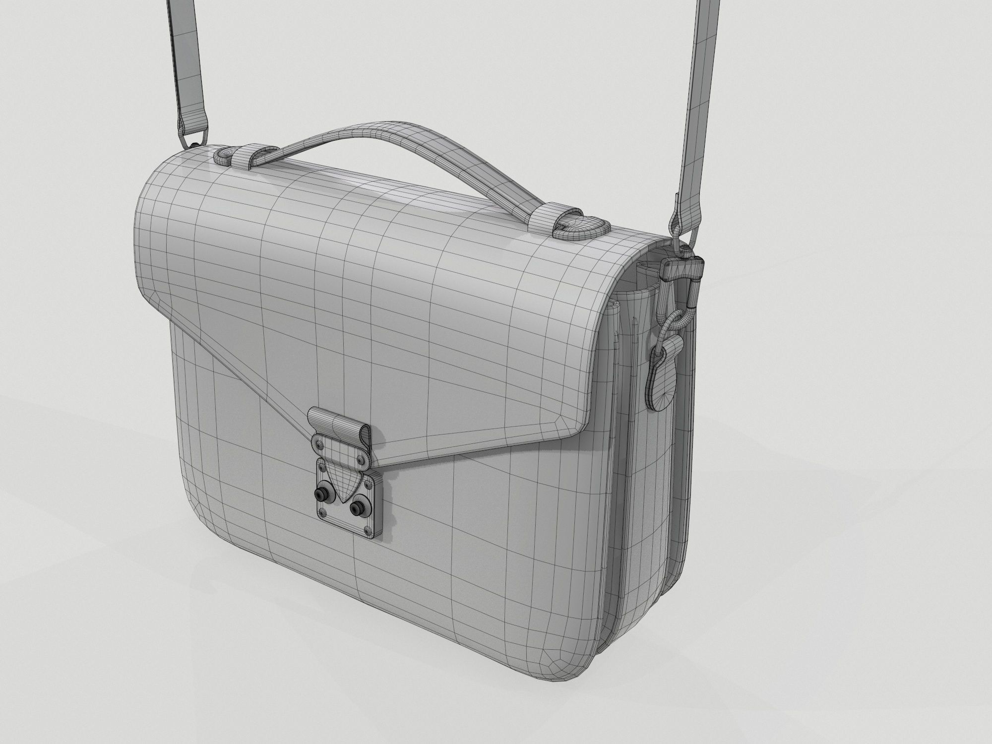 Louis Vuitton Pochette Metis Bag Reverse Monogram Low-poly 3D model_12