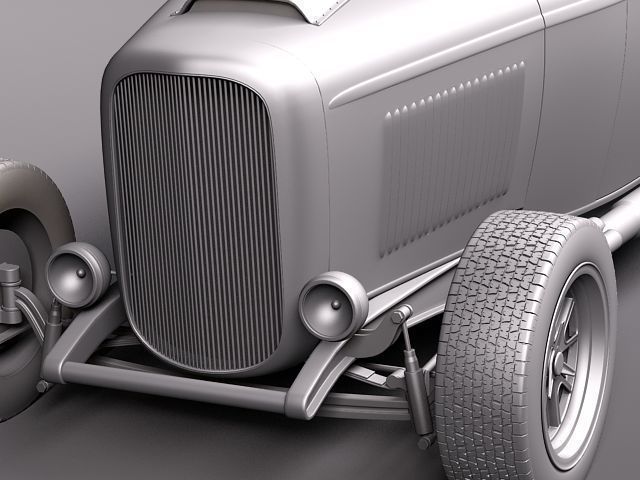 1932 HotRod Custom Roadster 3D model_9