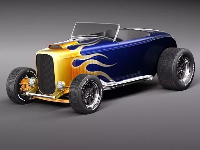 1932 HotRod Custom Roadster 3D model_0