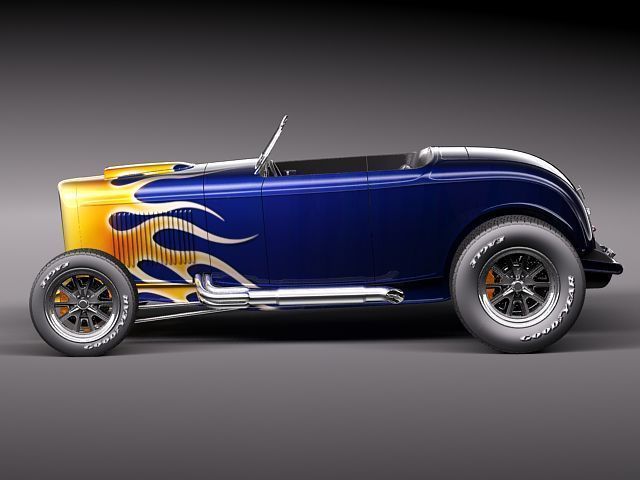 1932 HotRod Custom Roadster 3D model_6