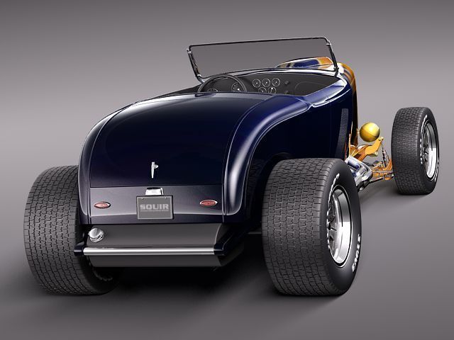 1932 HotRod Custom Roadster 3D model_5