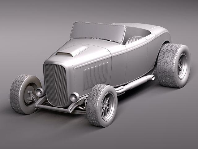 1932 HotRod Custom Roadster 3D model_8