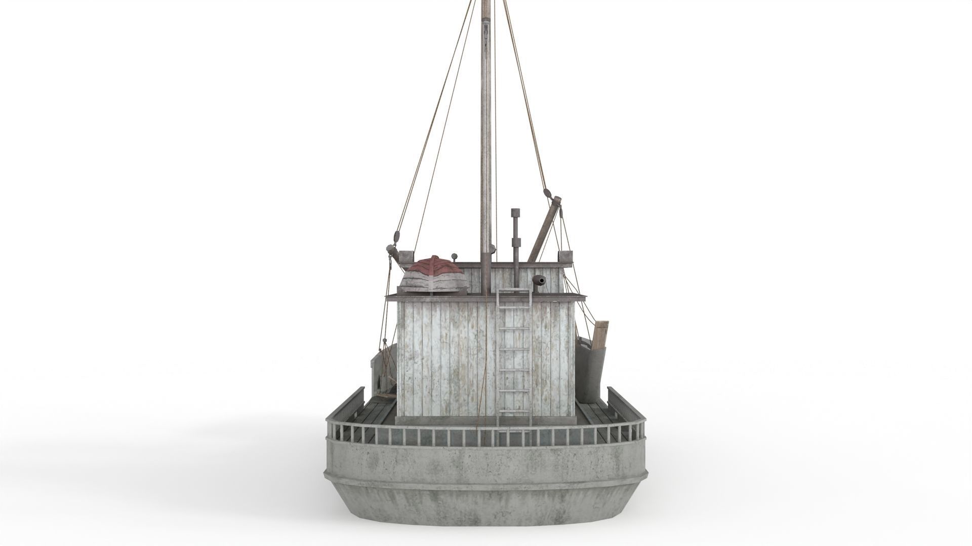 Building Trawler Low-poly 3D model_6