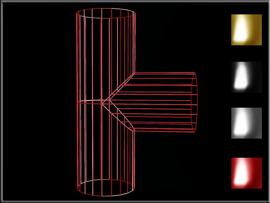 3D model Wire Pipe T Joint VR / AR / lowpoly CGTrader