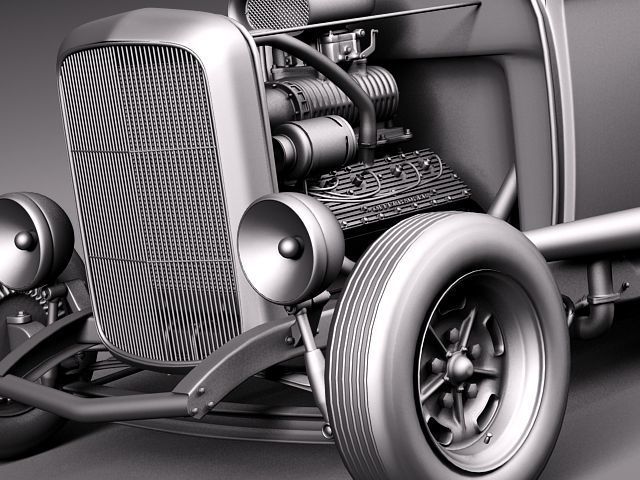 1932 HotRod Classic 3D model_10