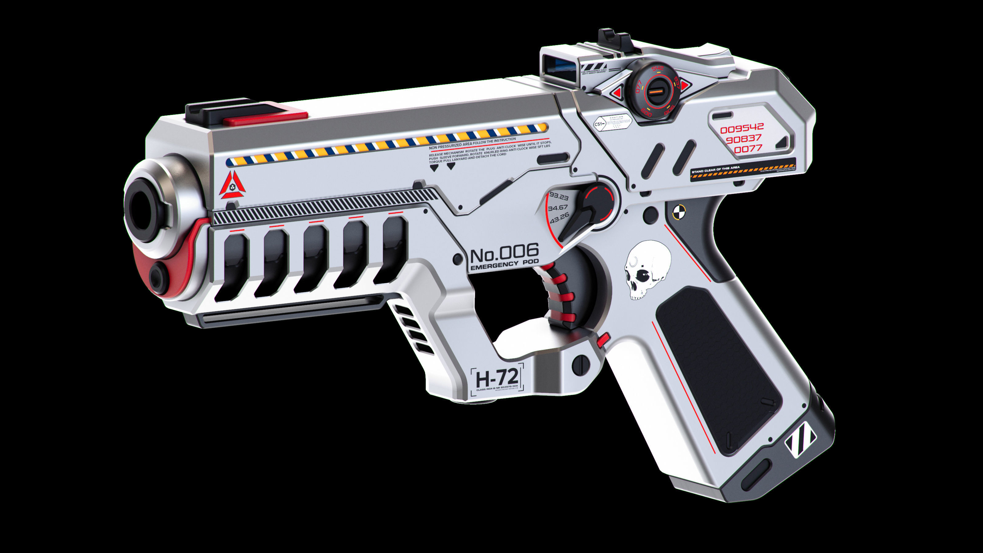 Sci-Fi Guns Set Kitbash 3D model | CGTrader