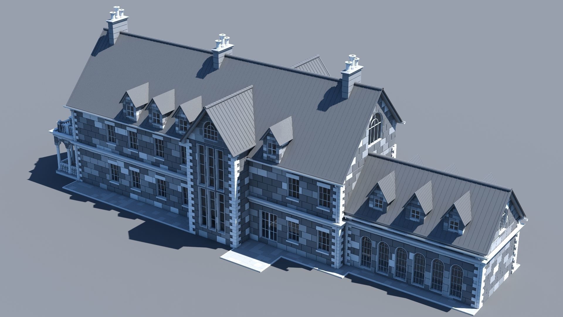 Mansion 02 3D model_11