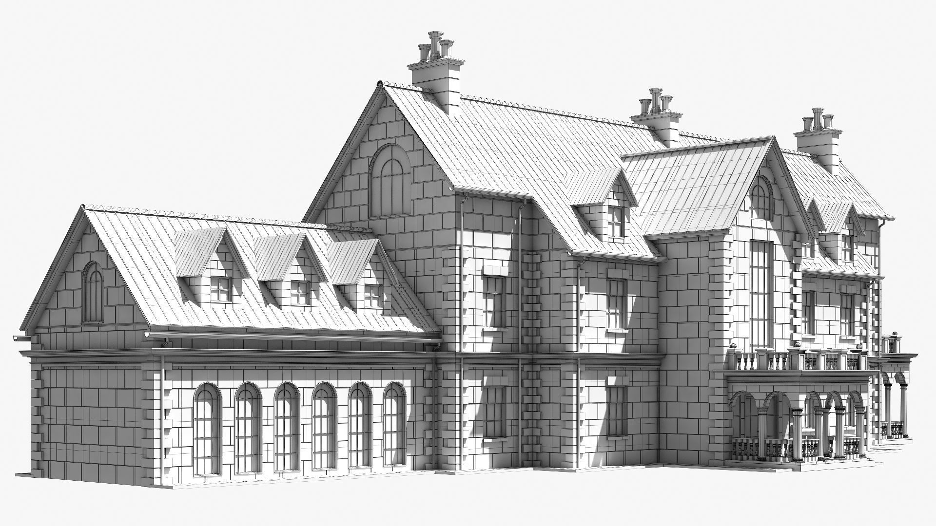 Mansion 02 3D model_13