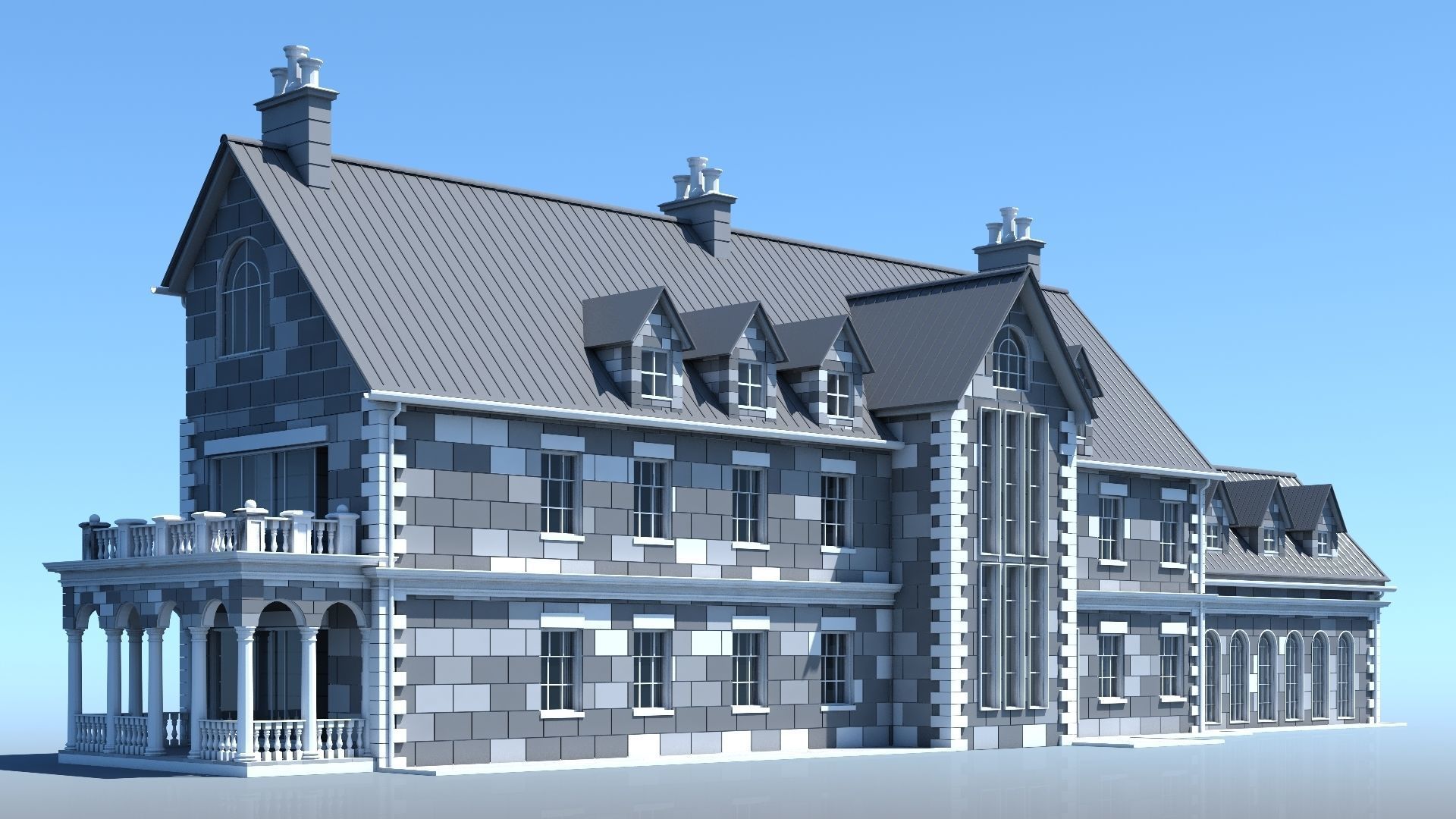 Mansion 02 3D model_3