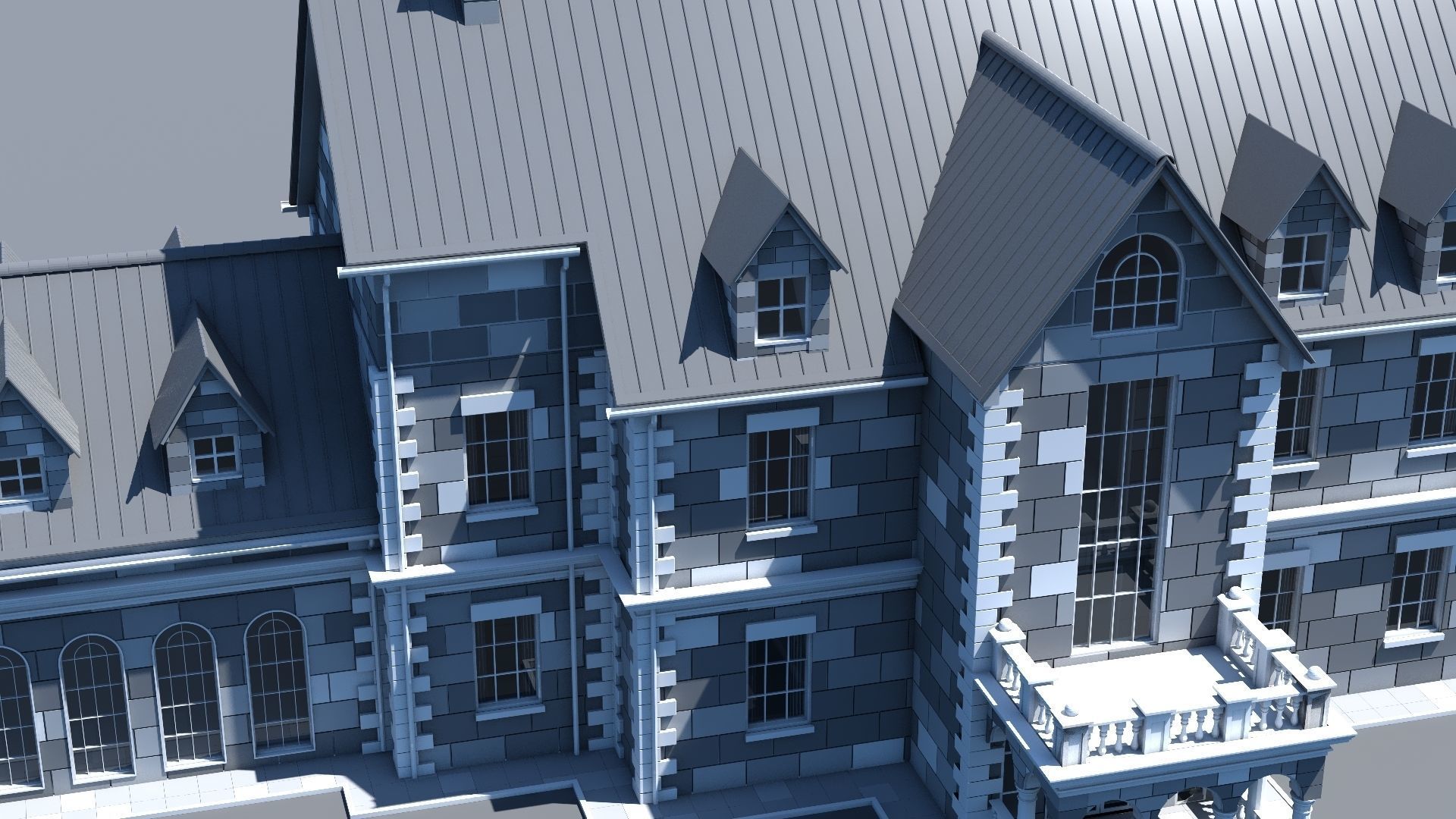 Mansion 02 3D model_2
