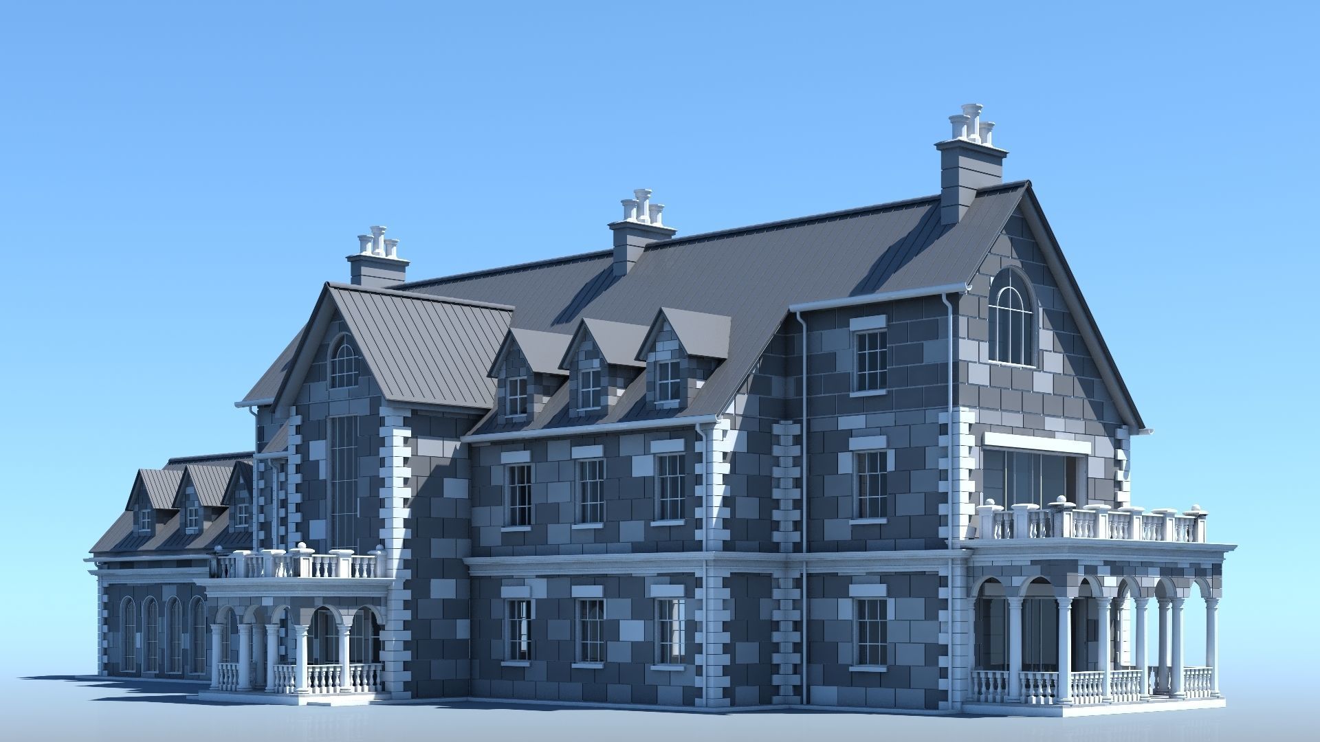 Mansion 02 3D model_5