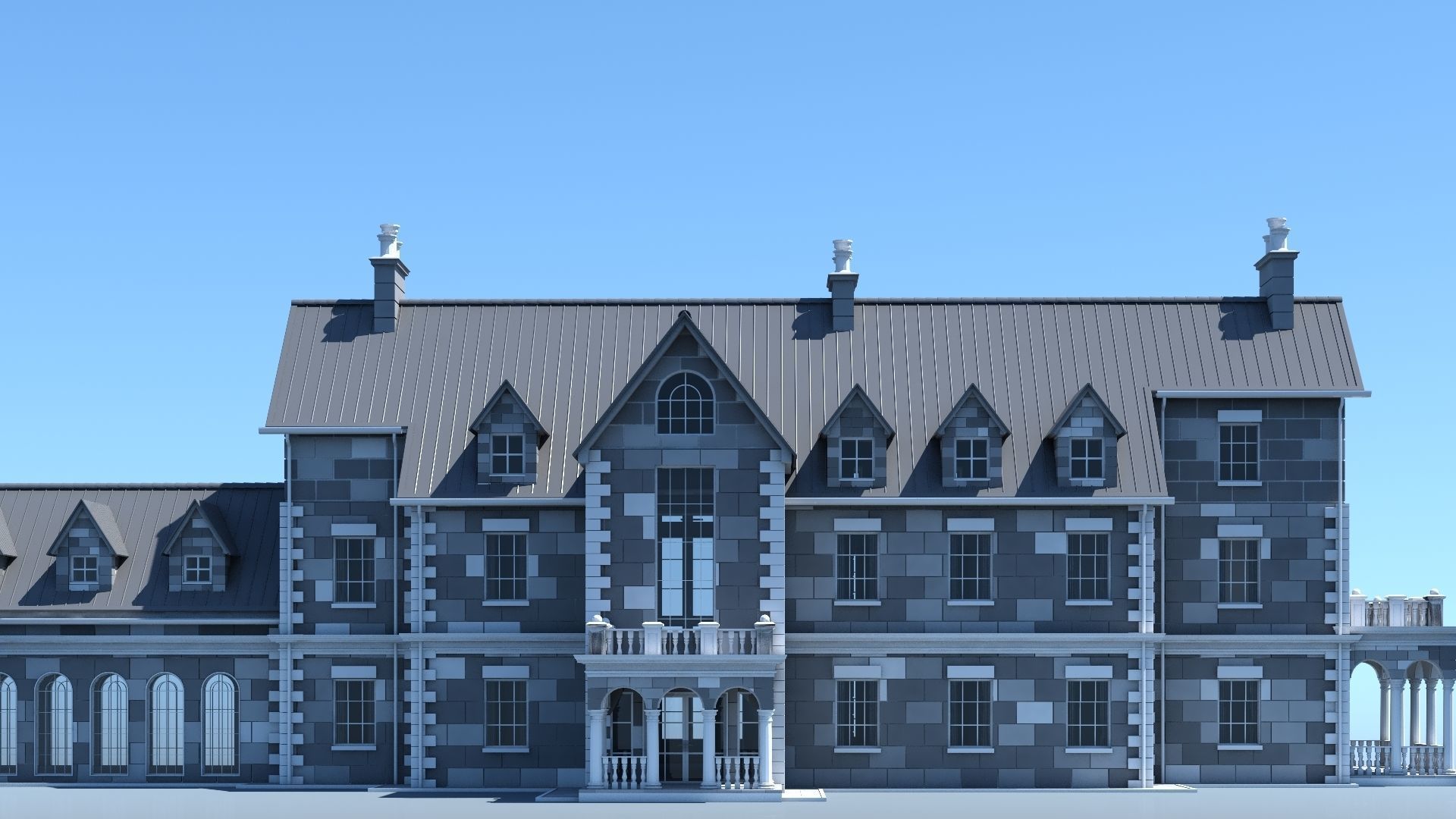 Mansion 02 3D model_7