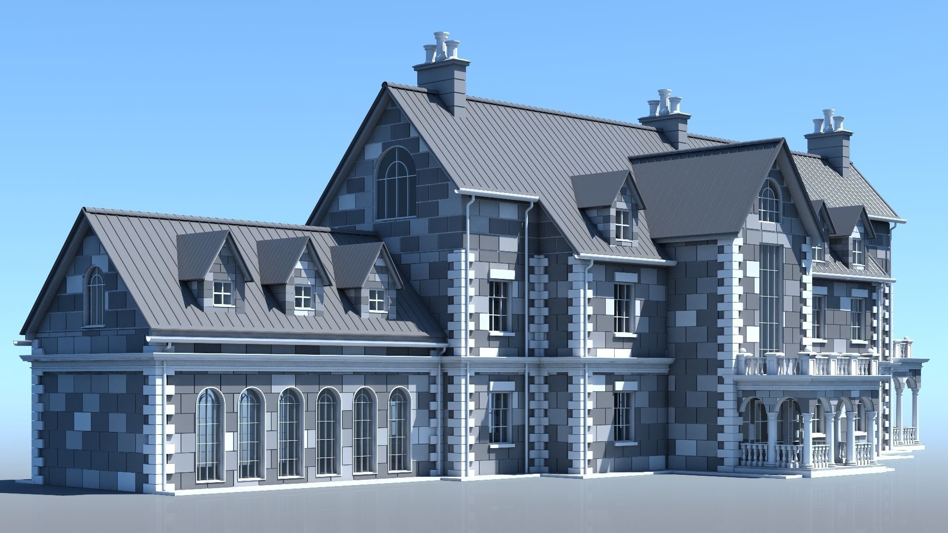 Mansion 02 3D model_1
