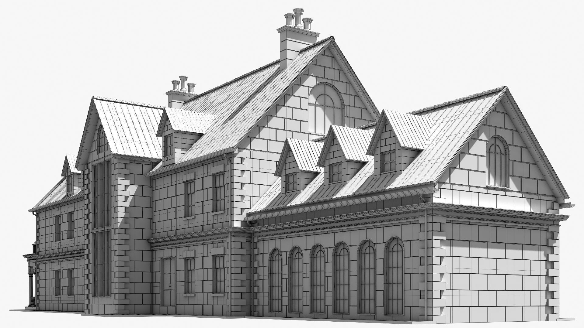 Mansion 02 3D model_14