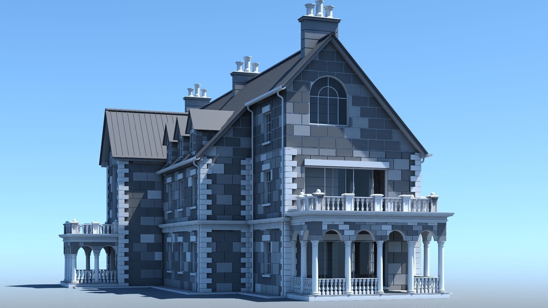 Mansion 02 3D model_4