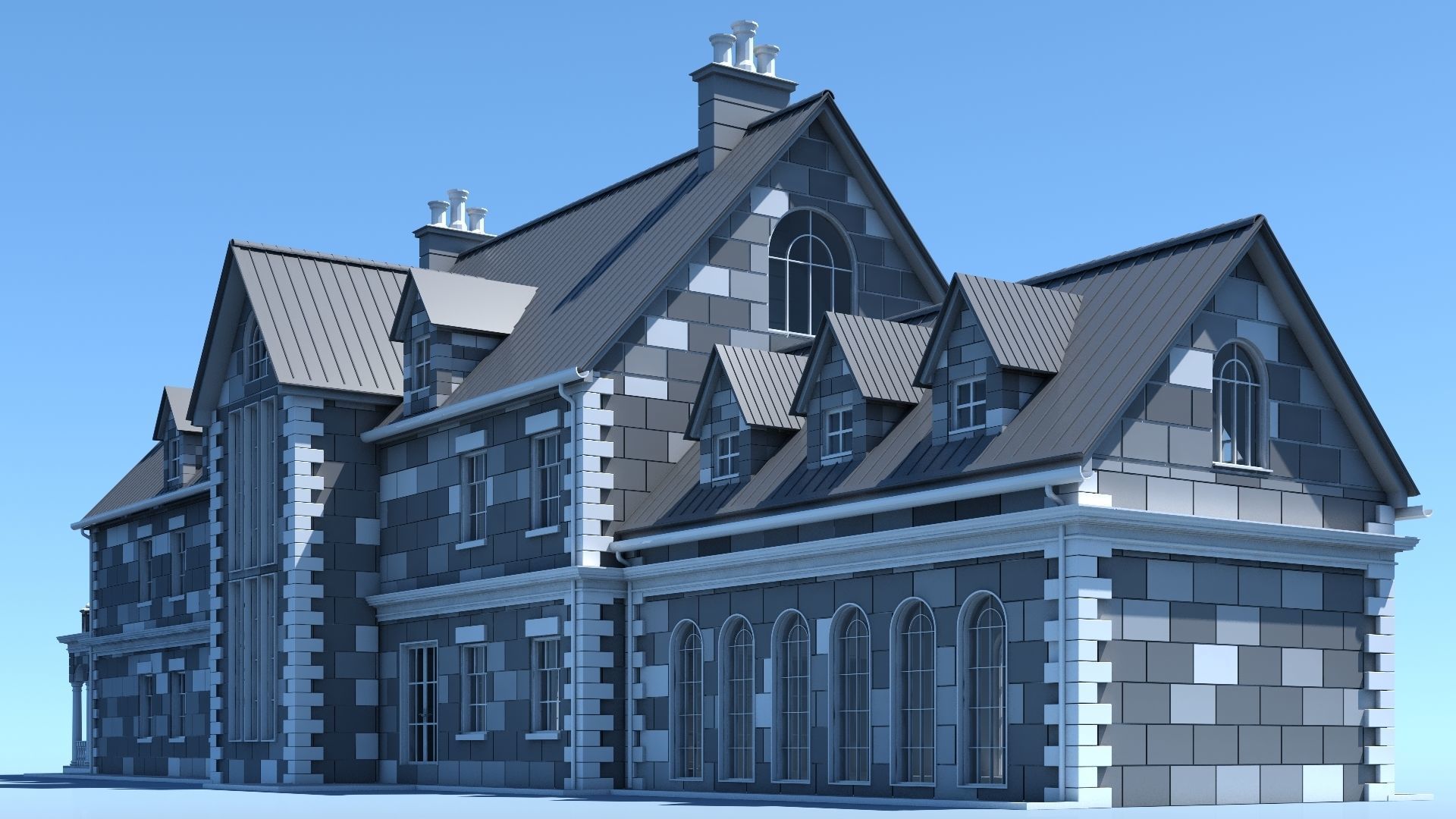 Mansion 02 3D model_9