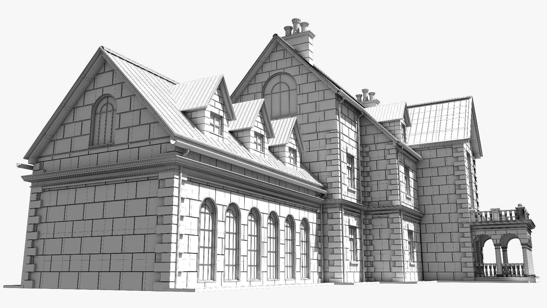 Mansion 02 3D model_15