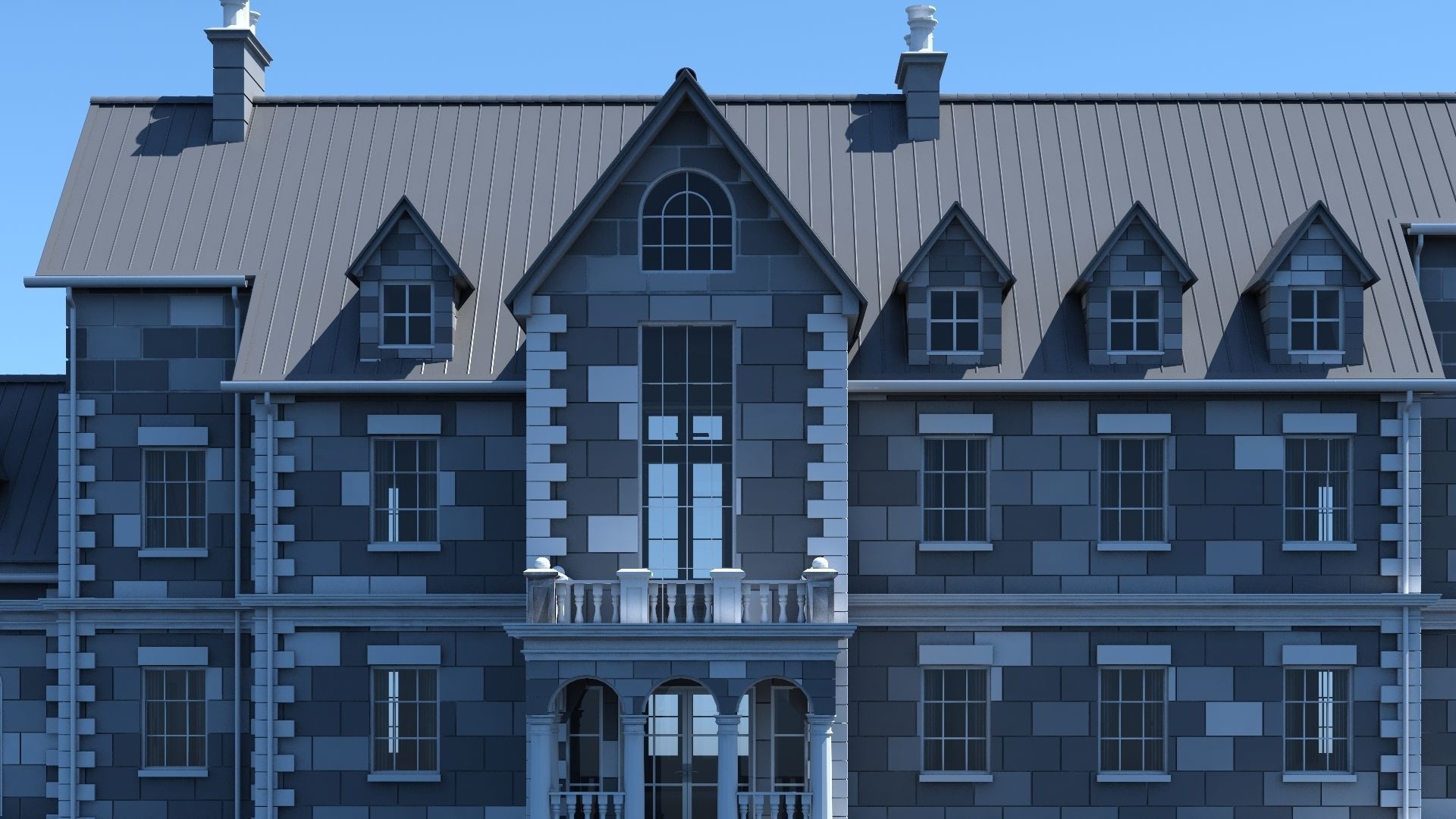 Mansion 02 3D model_8