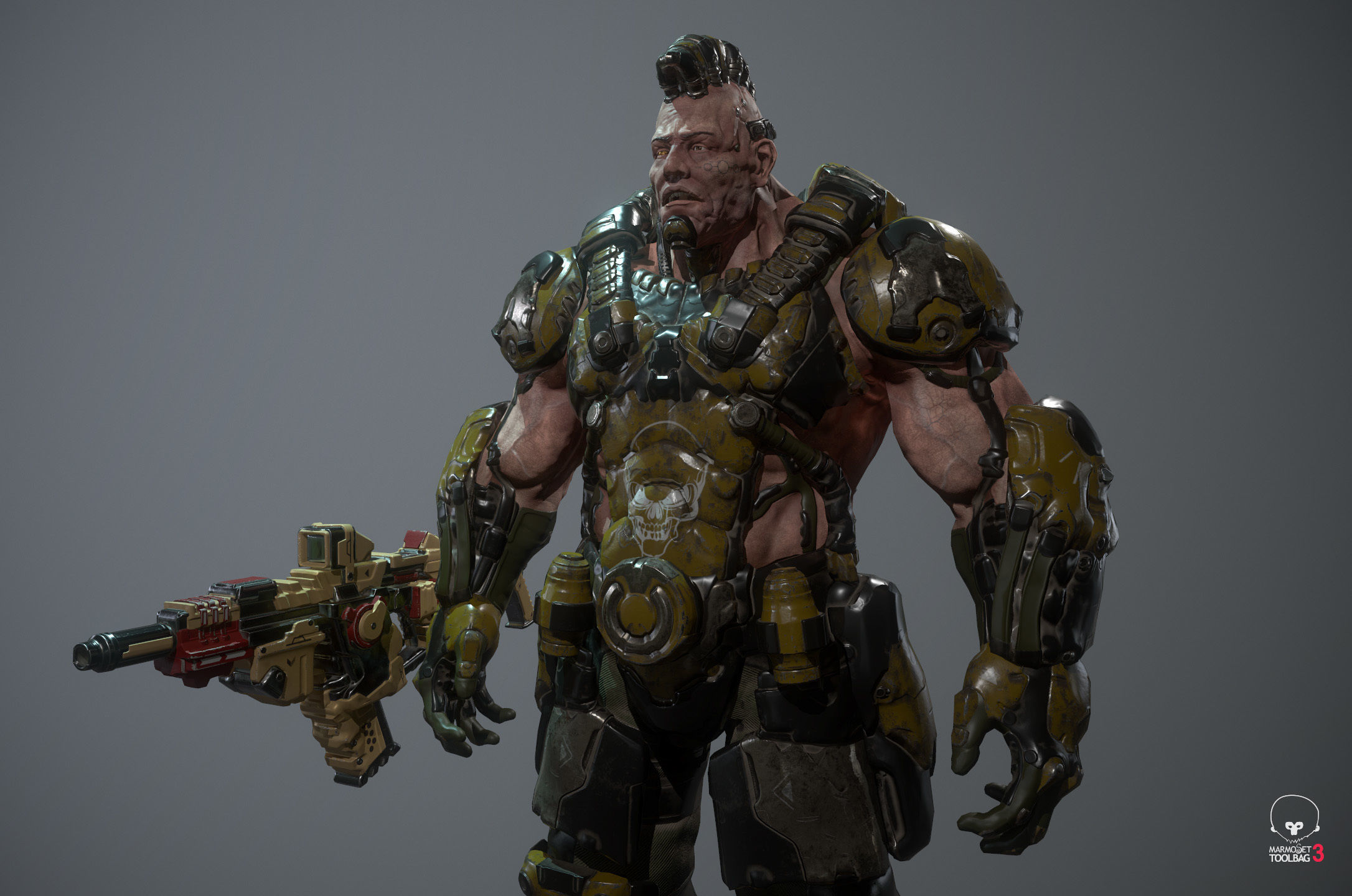 Armored Trooper Low-poly 3D model_5