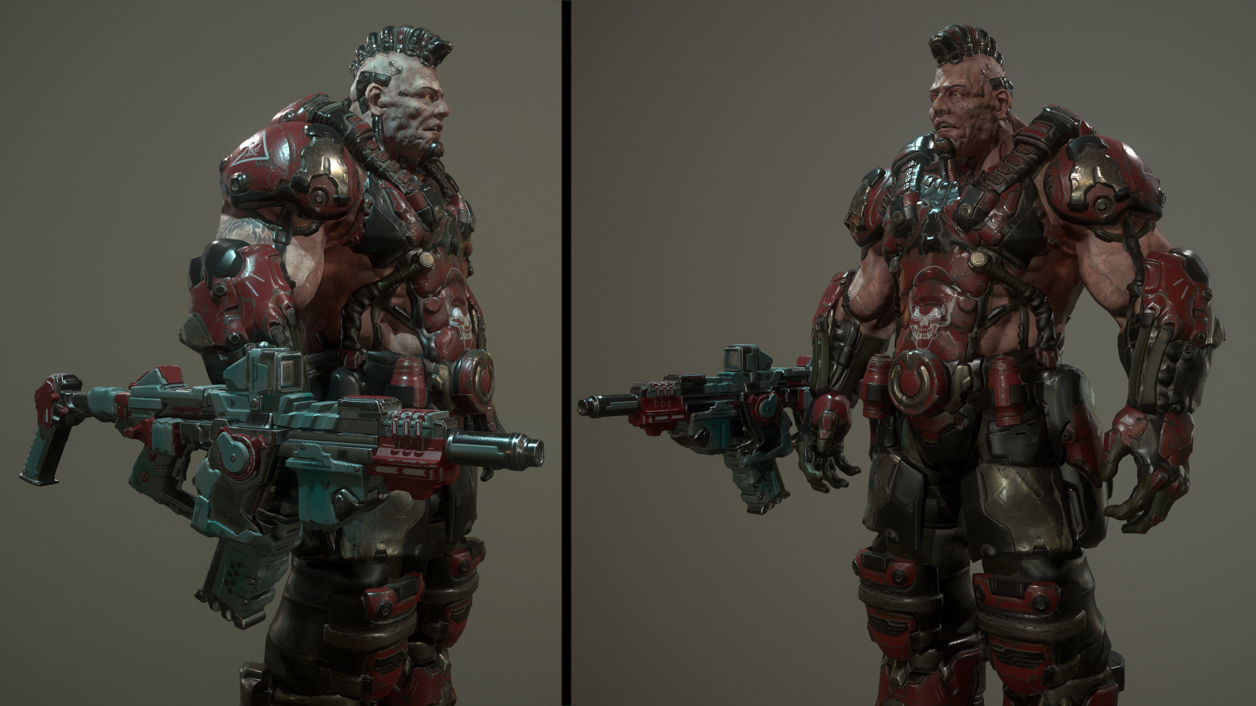 Armored Trooper Low-poly 3D model_3