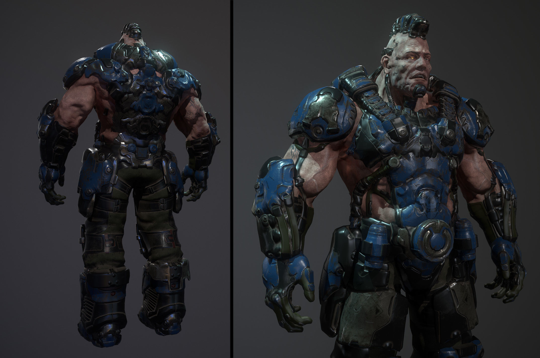 Armored Trooper Low-poly 3D model_4