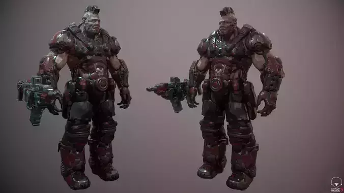 Armored Trooper Low-poly 3D model